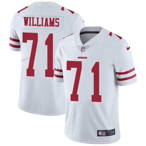 Personalized San Francisco 49ers #71 Trent Williams White Men’s Stitched NFL Untouchable Limited Jersey