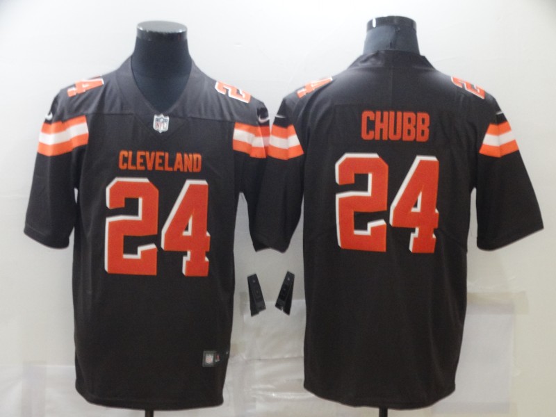 Personalized Browns 24 Nick Chubb Brown Untouchable Limited Jersey