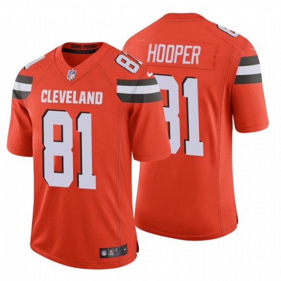 Personalized Men’s Cleveland Browns #81 Austin Hooper NFL Stitched Untouchable Limited Orange Jersey