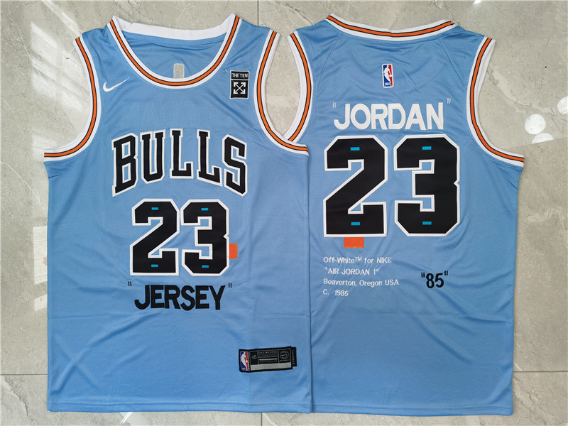 Personalized Bulls 23 Michael Jordan Blue 85 Swingman Jersey