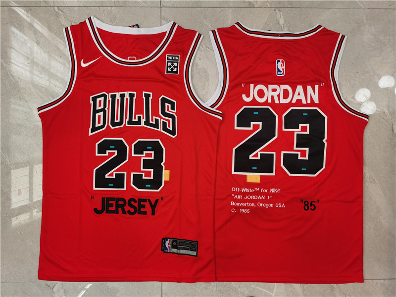 Personalized Bulls 23 Michael Jordan Red 85 Swingman Jersey