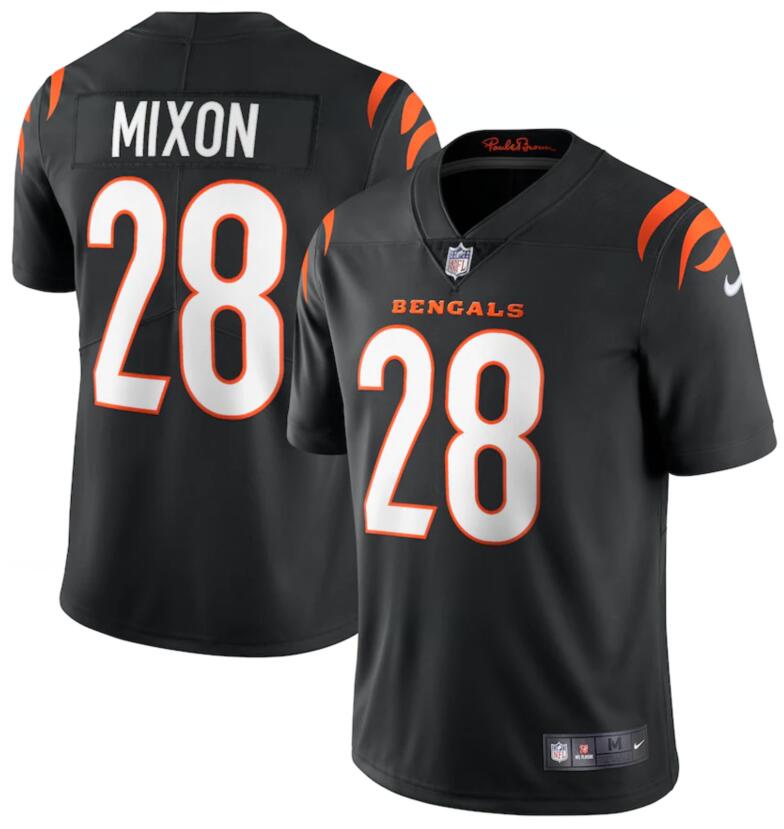 Personalized Bengals 28 Joe Mixon Black Limited Jersey