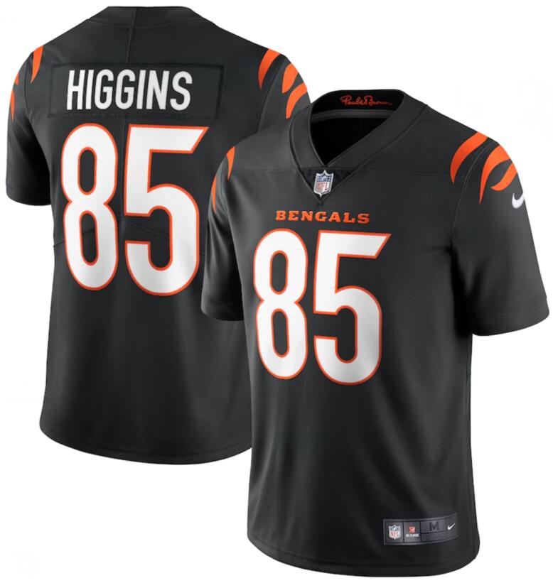 Personalized Bengals 85 Tee Higgins Black Limited Jersey