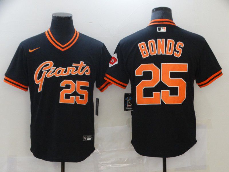 Personalized Men San Francisco Giants 25 Bonds Black Game 2021 MLB Jersey