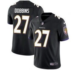 Personalized Ravens 27 J K Dobbins Black Alternate Men Stitched NFL Untouchable Limited Jersey