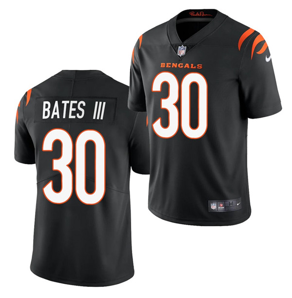 Personalized Men’s Cincinnati Bengals #30 Jessie Bates III 2021 New Black Untouchable Limited Stitched Jersey