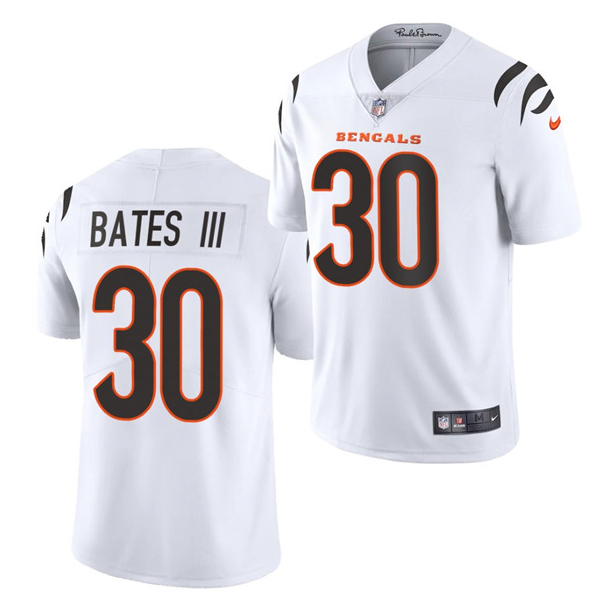 Personalized Men’s Cincinnati Bengals #30 Jessie Bates III 2021 New White Untouchable Limited Stitched Jersey
