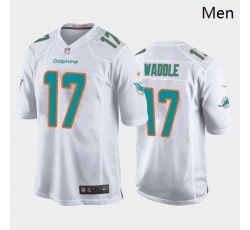 Personalized Men Miami Dolphins #17 Jaylen Waddle Aqua White 2021 Draft Jersey