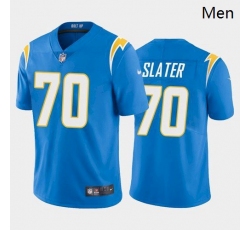 Personalized Men Los Angeles Chargers #70 Rashawn Slater White Blue 2021 Draft Jersey