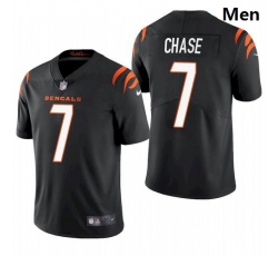 Personalized Men Cincinnati Bengals #7 Ja’Marr Chase Black 2021 Draft Jersey