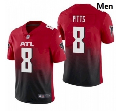 Personalized Men Atlanta Falcons #8 Kyle Pitts Red 2021 Draft Jersey
