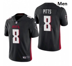 Personalized Men Atlanta Falcons #8 Kyle Pitts Black 2021 Draft Jersey