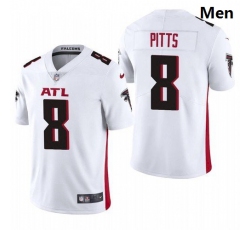 Personalized Men Atlanta Falcons #8 Kyle Pitts White 2021 Draft Jersey