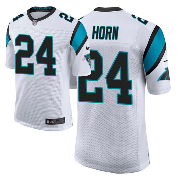 Personalized Men’s Panthers #24 Jaycee Horn 2021 NFL Draft Classic Limited Jersey – White