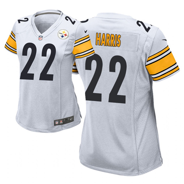 Personalized Women’s Steelers #22 Najee Harris 2021 NFL Draft White Jersey