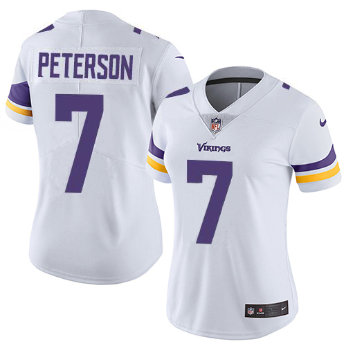 Personalized Women’s Vikings #7 Patrick Peterson White Women’s Stitched NFL Untouchable Limited Jersey