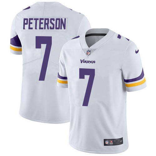 Personalized Vikings #7 Patrick Peterson White Men’s Stitched NFL Untouchable Limited Jersey