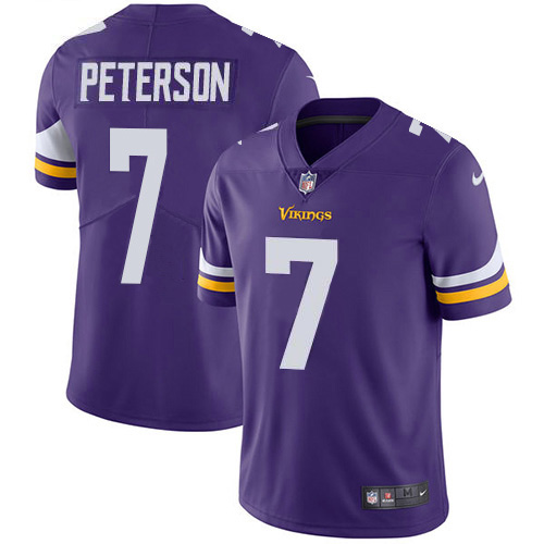 Personalized Vikings #7 Patrick Peterson Purple Team Color Men’s Stitched NFL Untouchable Limited Jersey