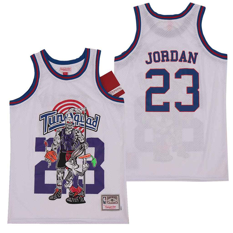 Personalized Men’s Bulls 23 Michael Jordan skeleton white Jersey
