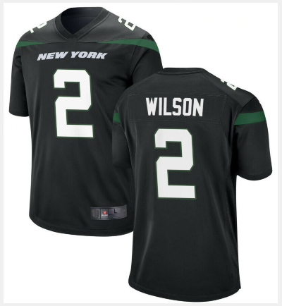 Personalized Men New York Jets #2 Zach Wilson Jersey Black 2021 Game Football