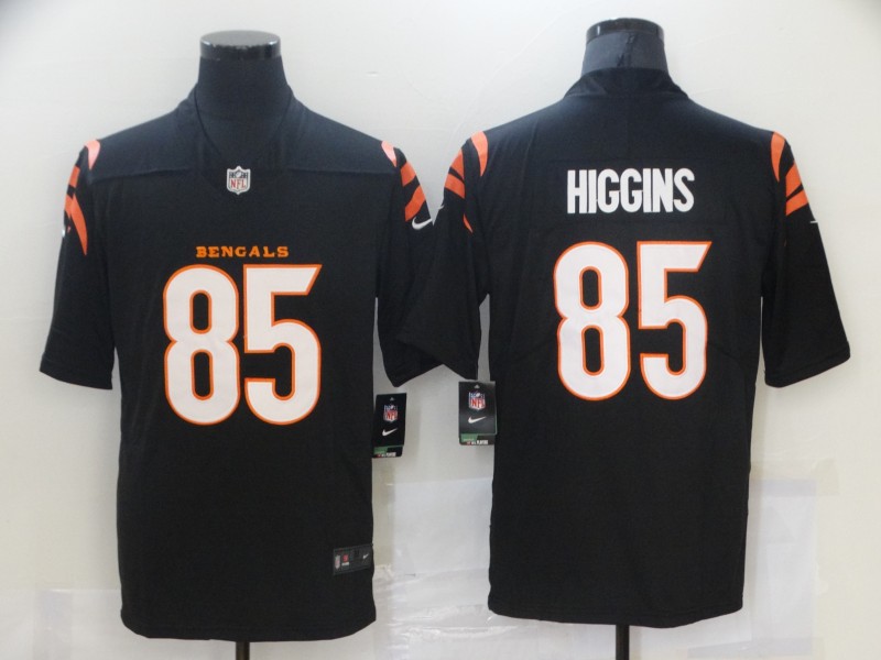 Personalized Bengals 85 Tee Higgins Black Limited Jersey
