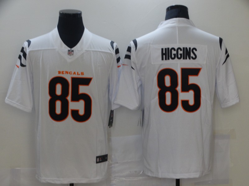 Personalized Bengals 85 Tee Higgins White Limited Jersey