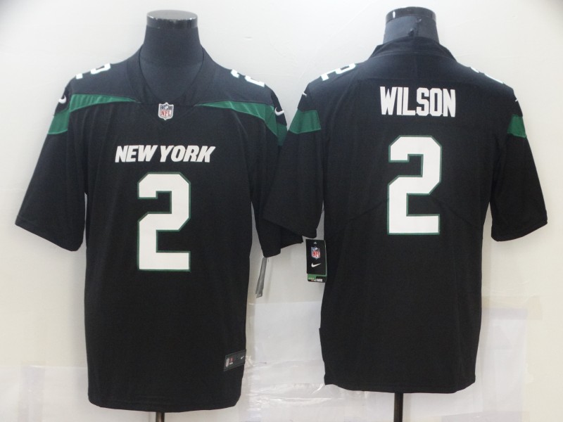 Personalized Jets 2 Zach Wilson Black 2021 NFL Draft Untouchable Limited Jersey