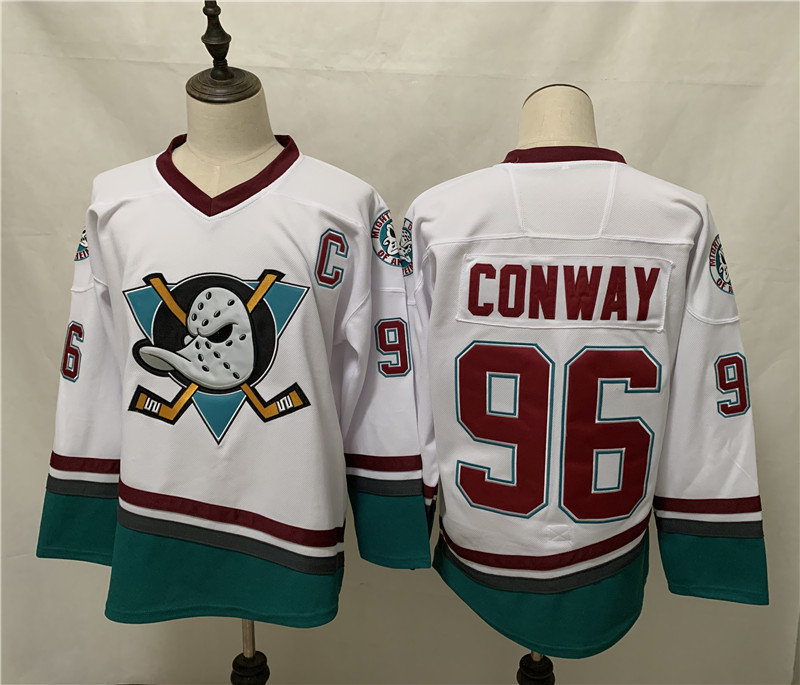 Personalized Ducks 96 Charlie Conway White 2020-21 Reverse Retro Jersey