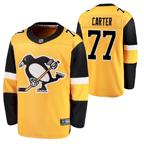 Personalized Men’s Pittsburgh Penguins #77 Jeff Carter 2021 Yellow Jersey
