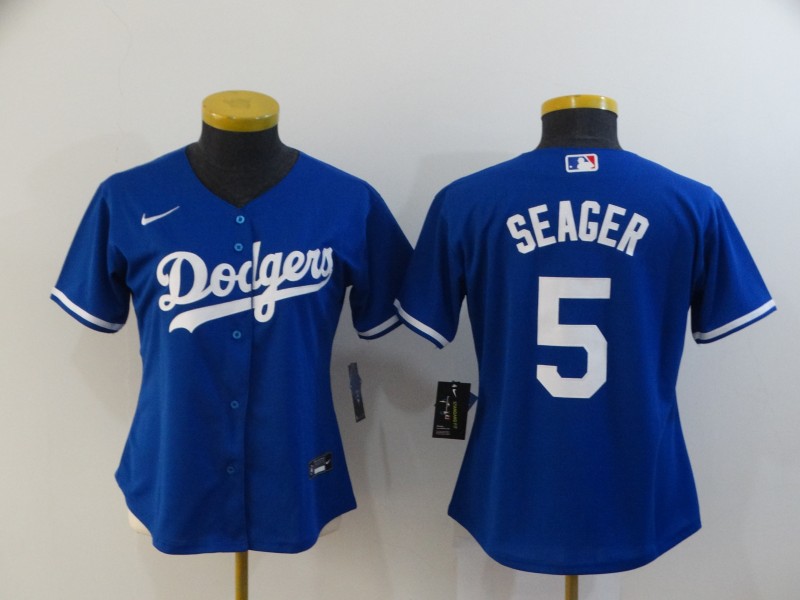 Personalized Women’s Dodgers #5 Corey Seager Royal blue Jersey