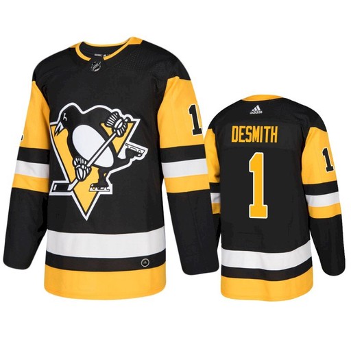 Personalized Pittsburgh Penguins #1 Casey DeSmith Black 2021 Jersey