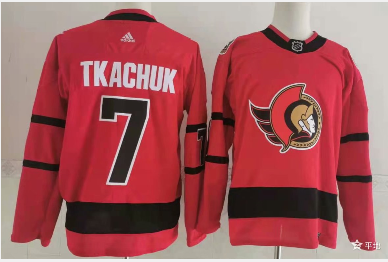 Personalized Ottawa Senators #7 Brady Tkachuk Red Men’s 2020-21 Reverse Retro Alternate NHL Jersey