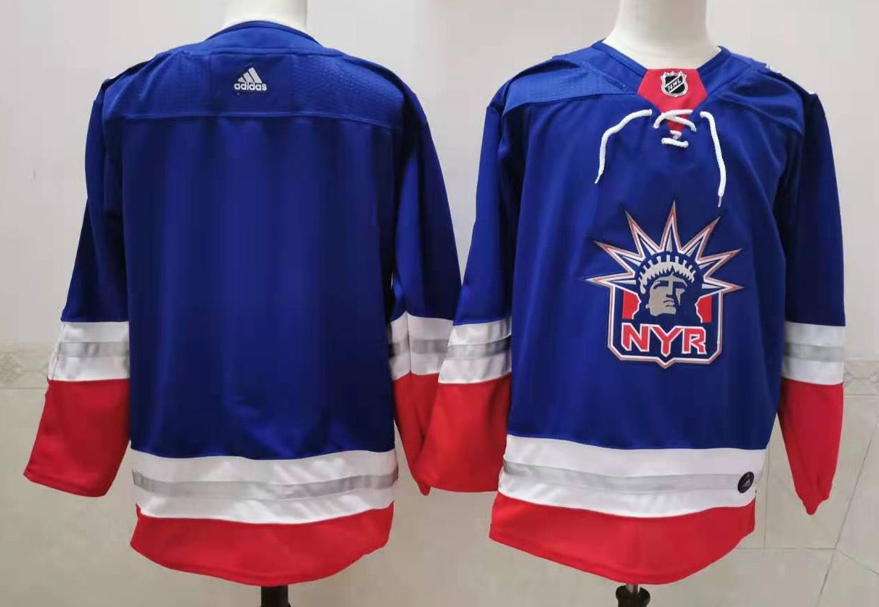 Personalized Men’s New York Rangers Blank Light Blue 2021 Retro Stitched NHL Jersey
