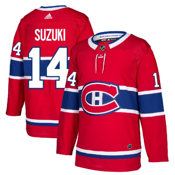 Personalized Men’s Montreal Canadiens #14 Nick Suzuki Red Stitched NHL Jersey