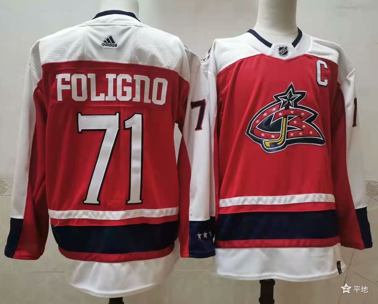 Personalized Men’s Columbus Blue Jackets #71 Nick Foligno Orange 2021 Retro Stitched NHL Jersey