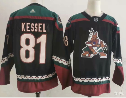 Personalized Men’s Arizona Coyotes #81 Phil Kessel Throwback Kachina Black Jersey