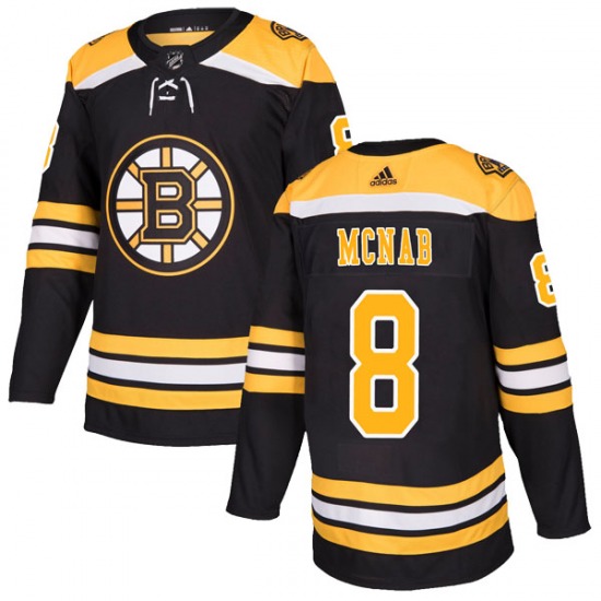 Personalized Boston Bruins #8 Peter Mcnab Black Home Authentic Stitched NHL Jersey