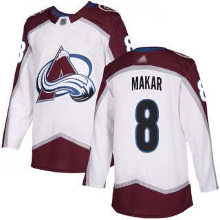 Personalized Colorado Avalanche #8 Cale Makar White Road Authentic Stitched NHL Jersey