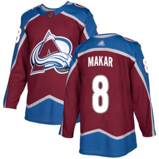 Personalized Colorado Avalanche #8 Cale Makar Burgundy Home Authentic Stitched NHL Jersey