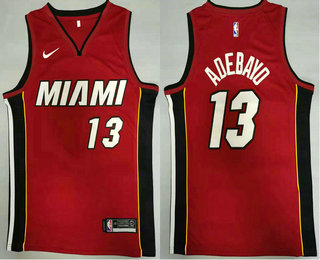 Personalized Men’s Miami Heat #13 Bam Adebayo Red 2020 Swingman Stitched NBA Jersey