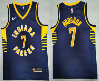 Personalized Men’s Indiana Pacers #7 Malcolm Brogdon New Navy Blue 2021 Swingman Stitched NBA Jersey