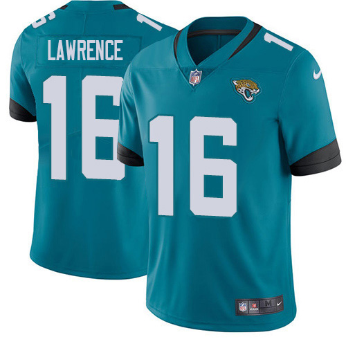 Personalized Youth Jaguars #16 Trevor Lawrence Teal Green Alternate Youth Stitched NFL Untouchable Limited Jersey