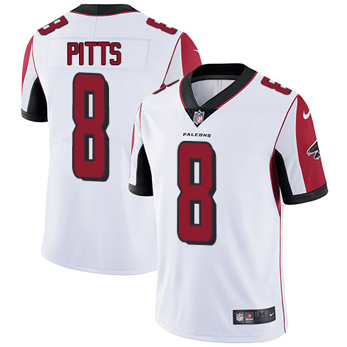 Personalized Falcons #8 Kyle Pitts White Men’s Stitched NFL Untouchable Limited Jersey
