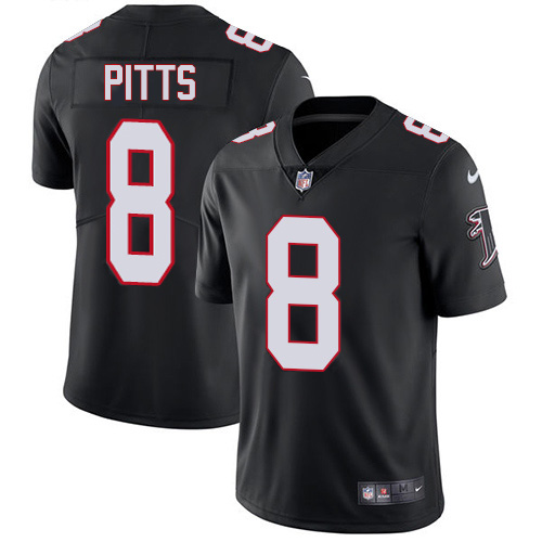 Personalized Falcons #8 Kyle Pitts Black Alternate Men’s Stitched NFL Untouchable Limited Jersey