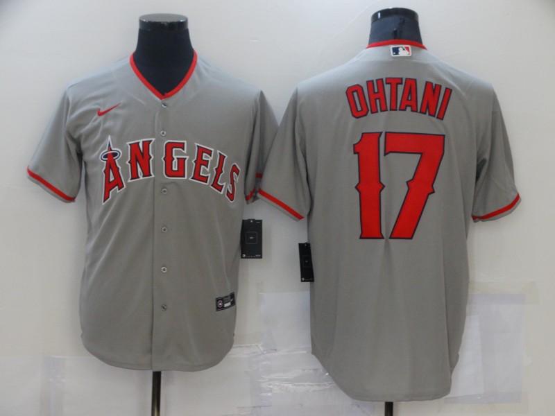 Personalized Angels 17 Shohei Ohtani Gray 2020 Cool Base Jersey