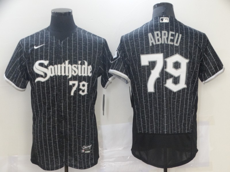 Personalized White Sox 79 Jose Abreu Black 2021 City Connect Flexbase Jersey