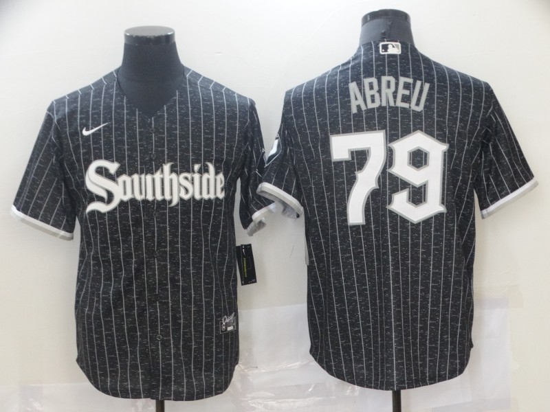 Personalized White Sox 79 Jose Abreu Black 2021 City Connect Cool Base Jersey