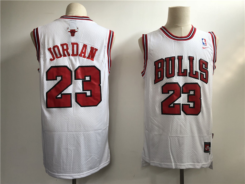 Personalized Men Chicago Bulls 23 Jordan White Throwback 2021 NBA Jersey
