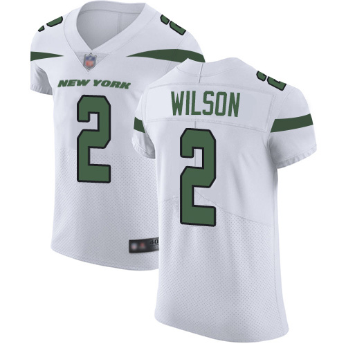 Personalized Jets #2 Zach Wilson White Men’s Stitched NFL New Elite Jersey