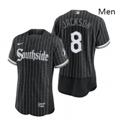 Personalized White Sox 8 Bo Jackson Black 2021 City Connect Flexbase Jersey